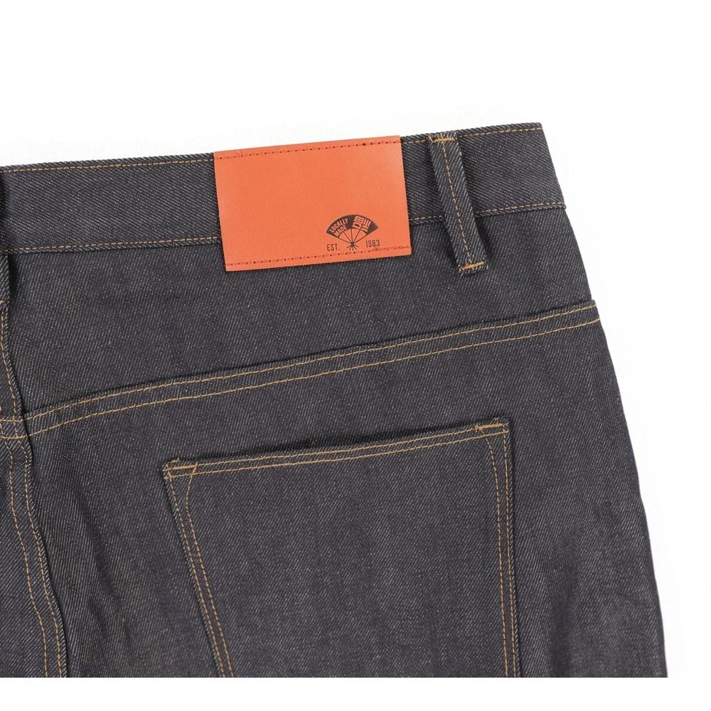 Men's Relaxed Charcoal Jeans with Selvedge Cuff. 190/92A - Picture 7 of 15
